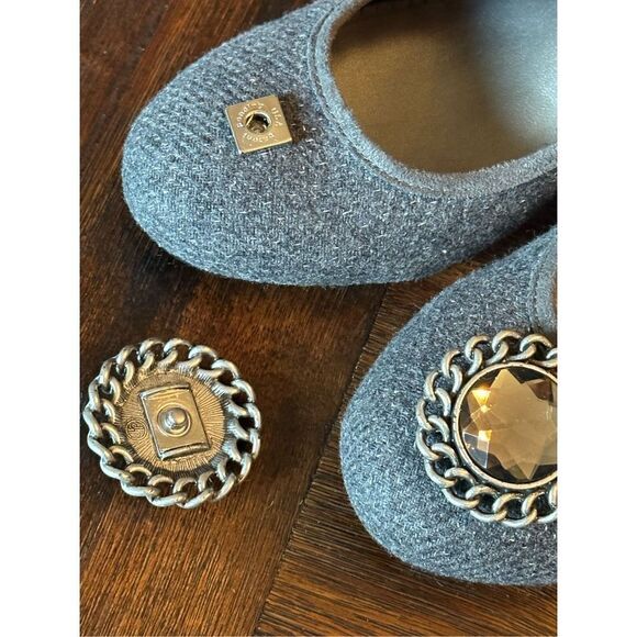 Lindsay Phillips Alex pump in gray sparkle flannel - Picture 5 of 7